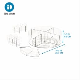 iDesign x Sarah Tanno – Cosmetic Lazy Susan – Clear – – detail view 2
