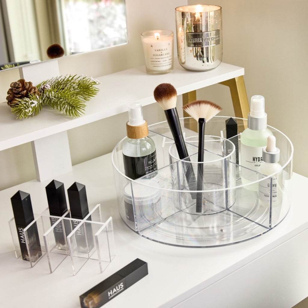 iDesign x Sarah Tanno – Cosmetic Lazy Susan – Clear – – detail view 16