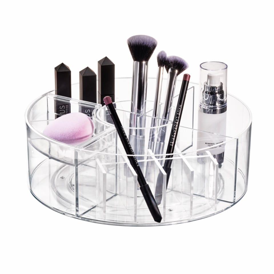 iDesign x Sarah Tanno – Cosmetic Lazy Susan – Clear – – detail view 3