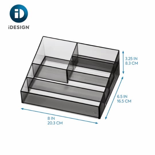 iDesign x Sarah Tanno – Cosmetic organizer for nails – Smoke – detail view 2