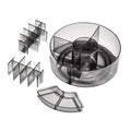 iDesign x Sarah Tanno – Cosmetic Lazy Susan – Smoke –