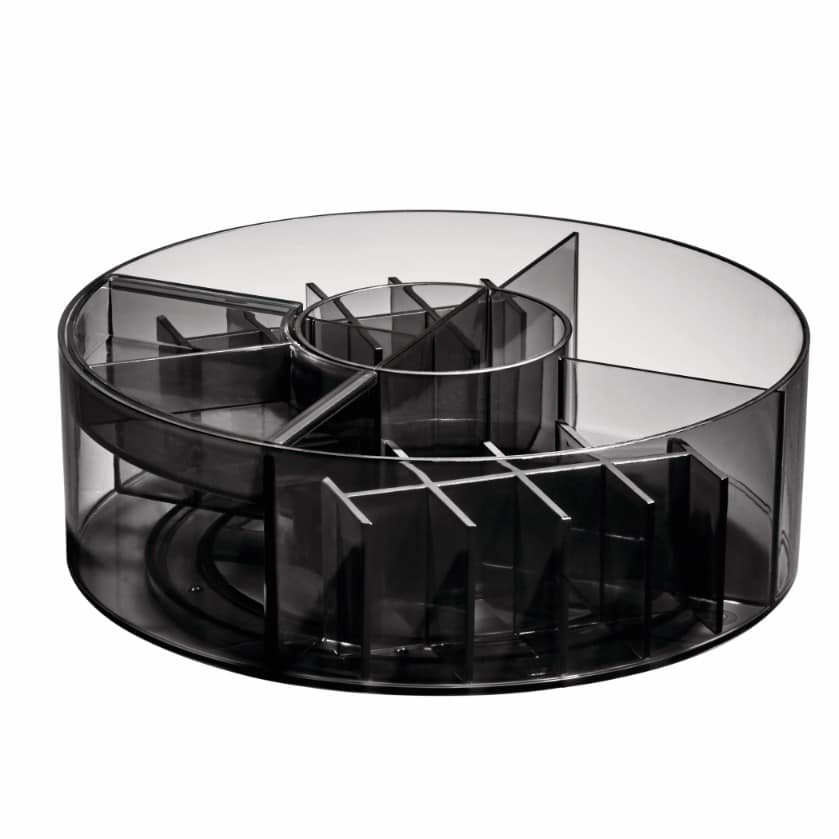 iDesign x Sarah Tanno – Cosmetic Lazy Susan – Smoke – – detail view 10