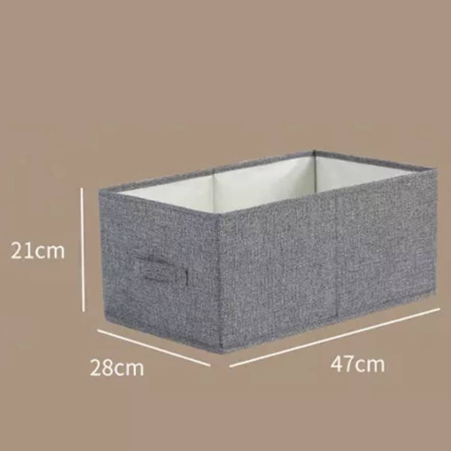 Tidies – Storage box for wardrobe fabric grey – detail view 6