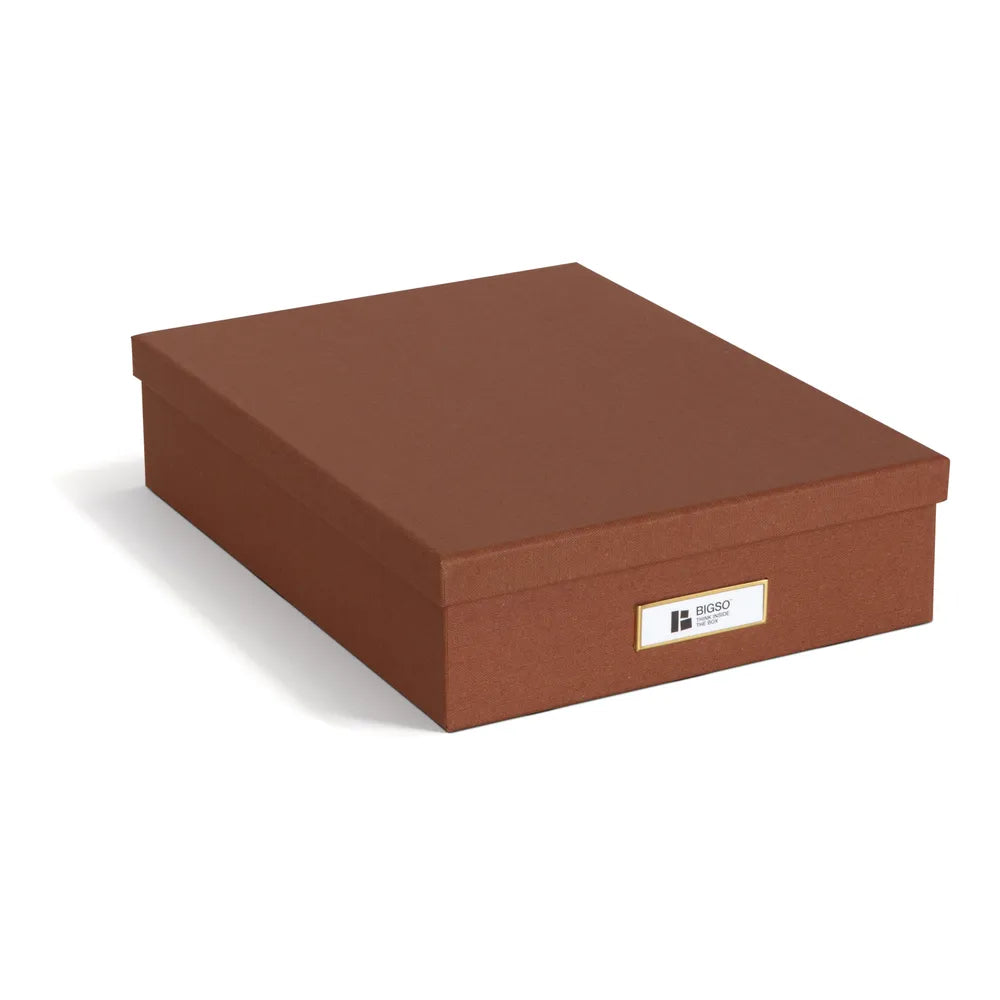 Bigso Box of Sweden – OSKAR – document box A4 – sienna