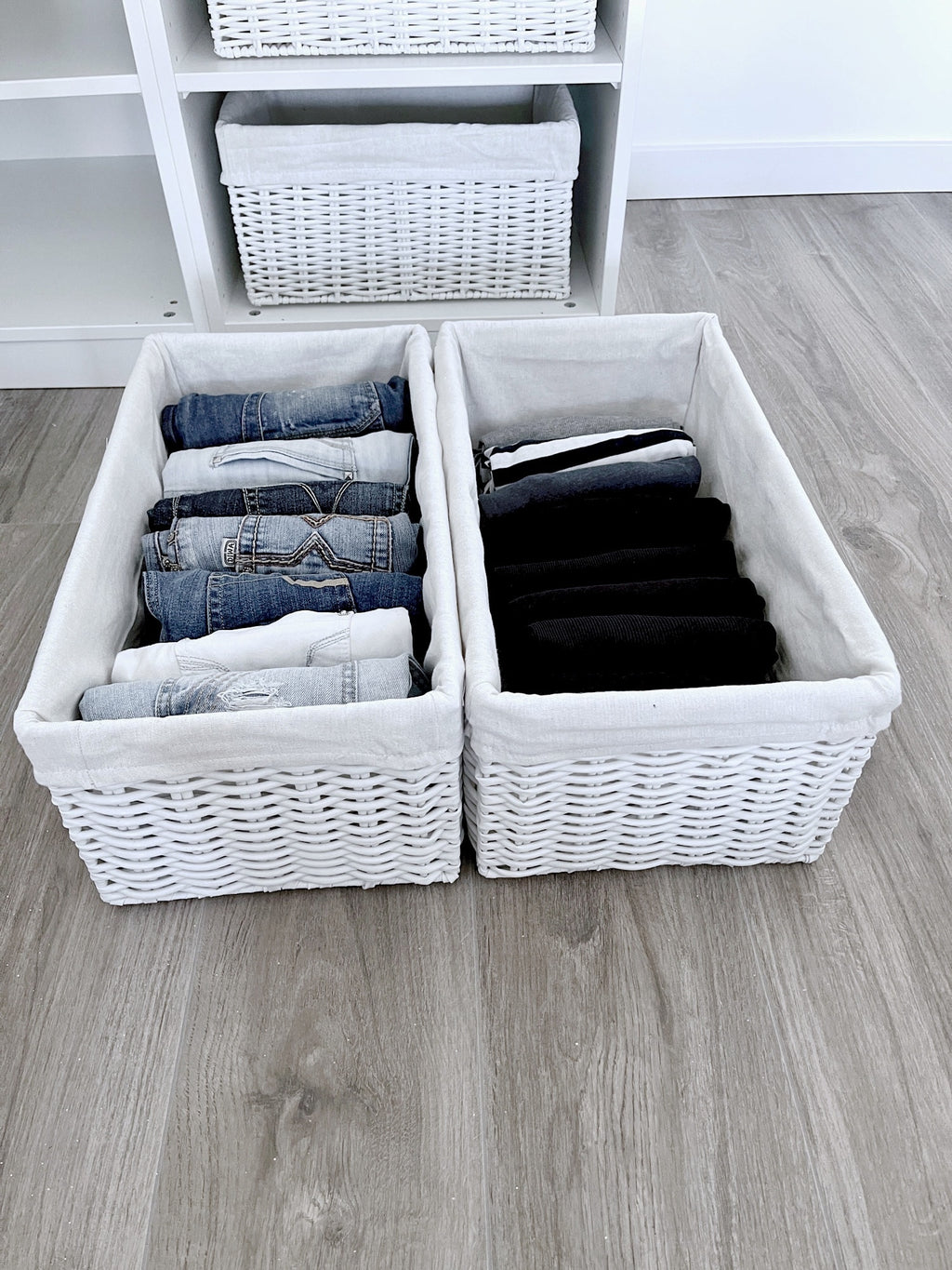 Tidies – White woven basket – M – detail view 5