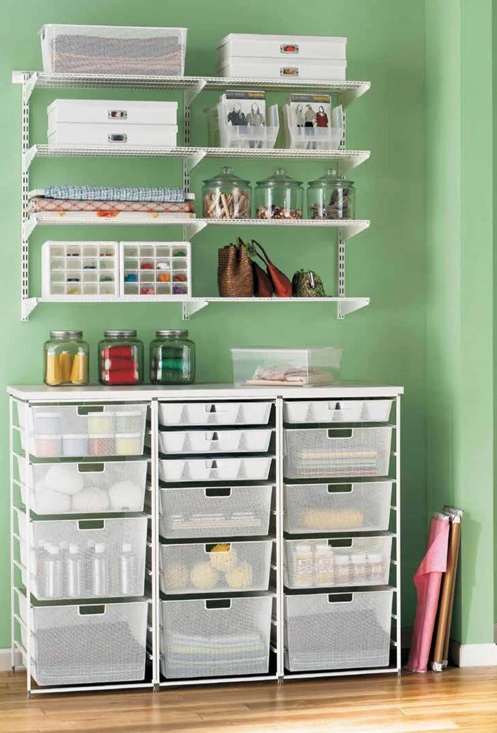 Elfa – Perforated basket 52.7x52.7x28.5 white – 155390 – detail view 3
