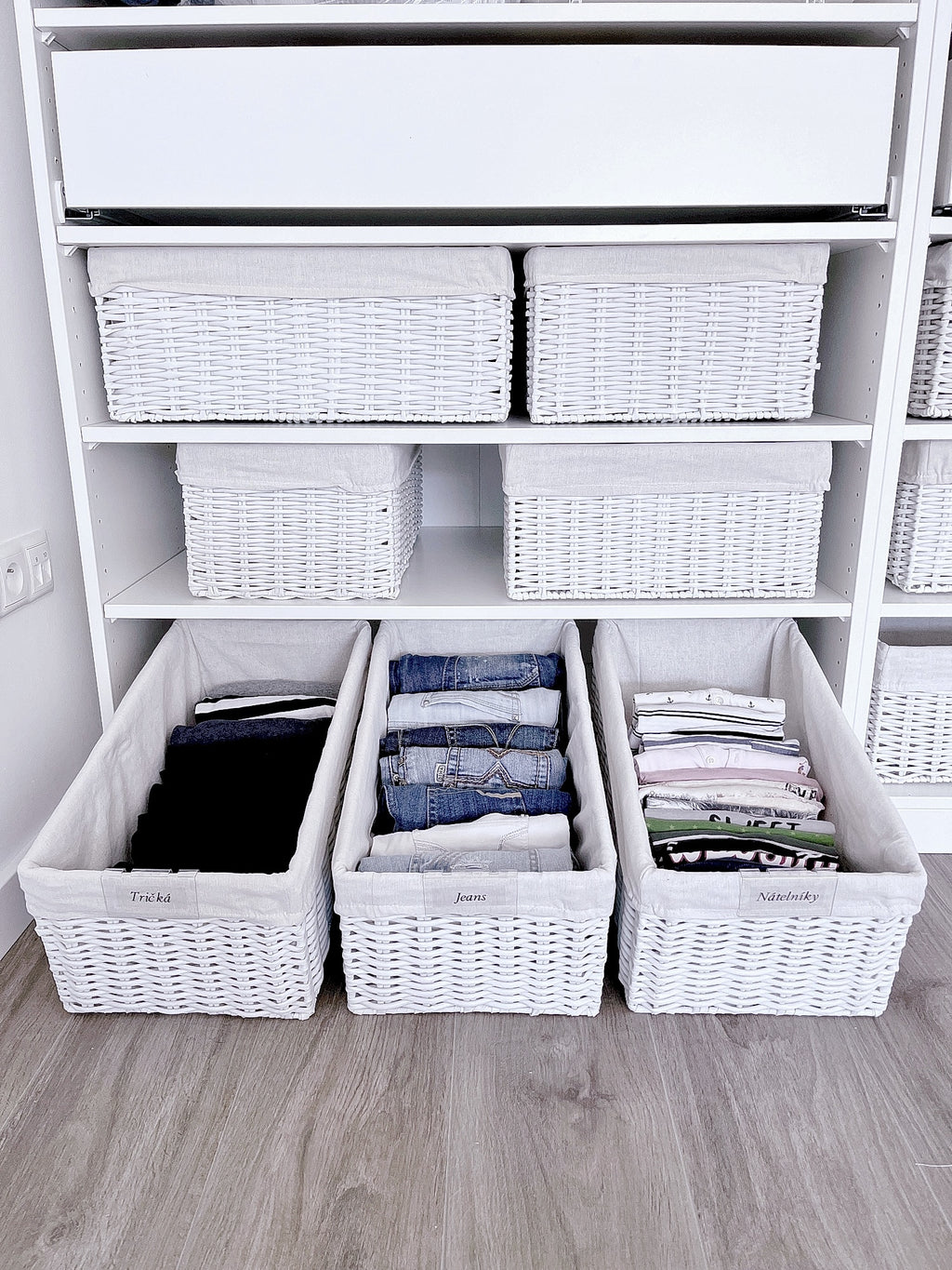 Tidies – White woven basket – M – detail view 6