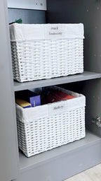 Tidies – White woven basket – M – detail view 7