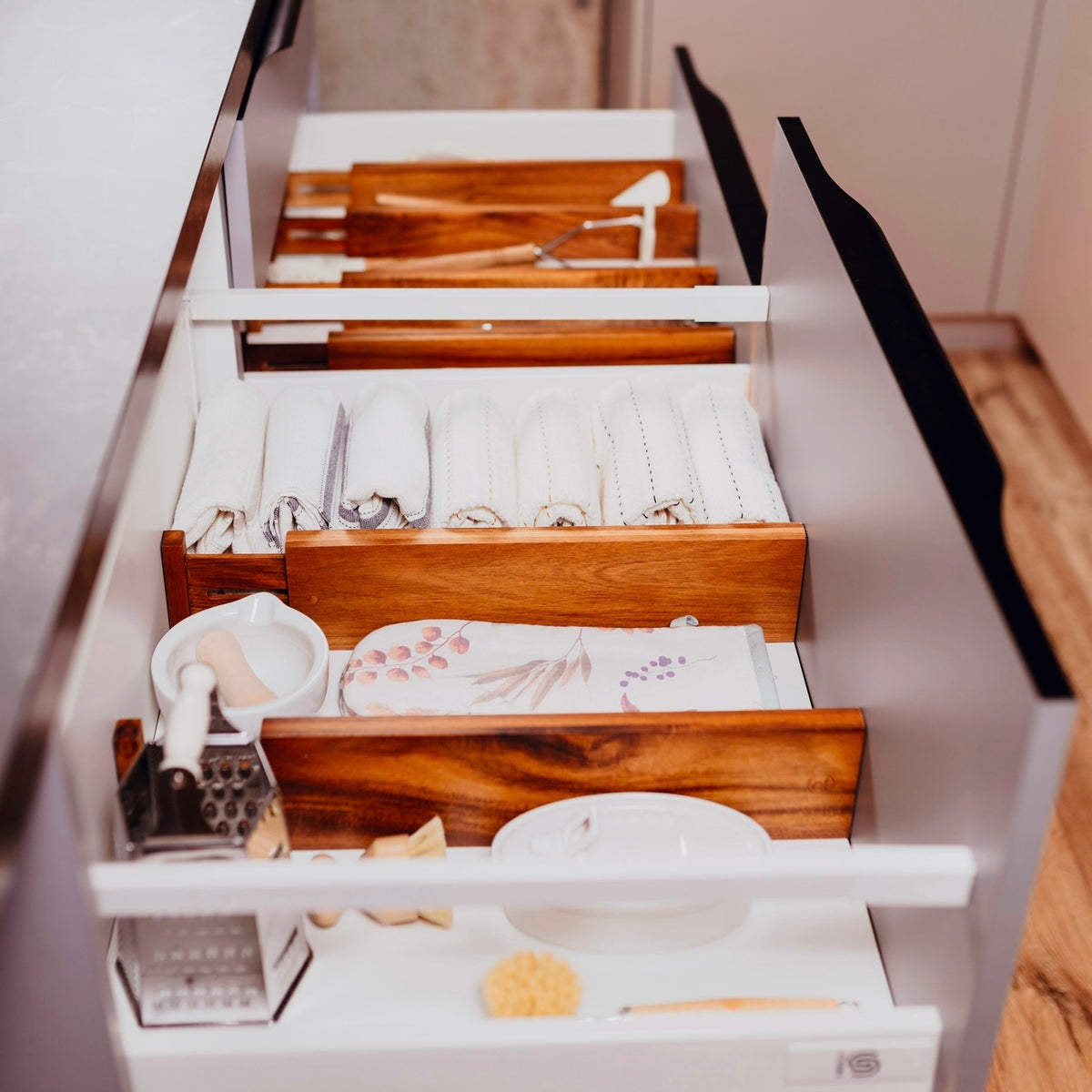 Tidies – Drawer divider acacia low/long – N56 – detail view 5