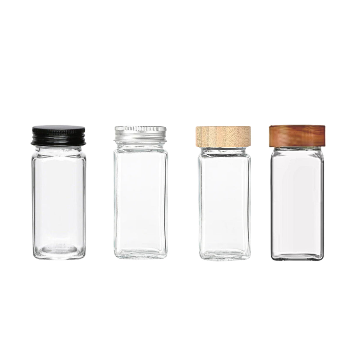 Tidies – Spice jars – Set 12/24 pcs glass spice jars