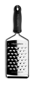Microplane Gourmet Extra Coarse Grater with Handle, Black