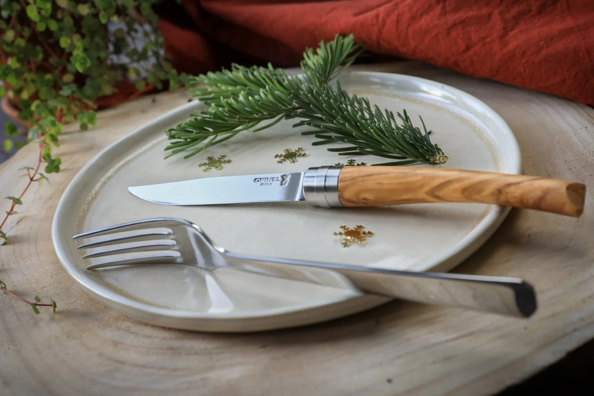 Opinel Table Chic sada steakových nožů z olivového dřeva, 4 kusy 002481
