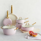 GreenPan Padova Reserve Kochgeschirr-Set, 6 (10) Teile, Pastellrosa CC008483-001
