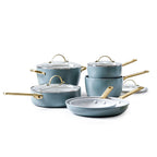 GreenPan Padova Reserve Kochgeschirr-Set, 6 (10) Teile, Grau Blau CC008479-001