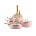 GreenPan Padova Reserve Kochgeschirr-Set, 6 (10) Teile, Pastellrosa CC008483-001
