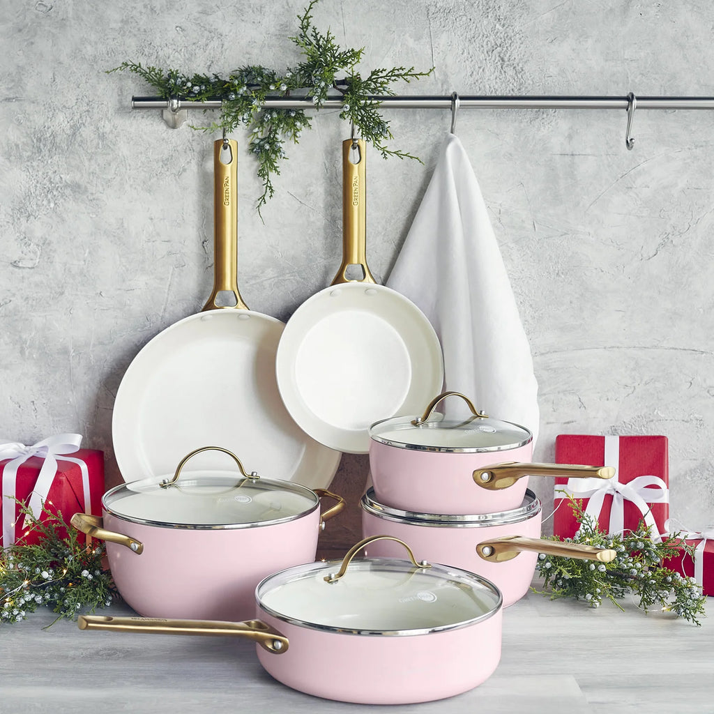 GreenPan Padova Reserve Kochgeschirr-Set, 6 (10) Teile, Pastellrosa CC008483-001