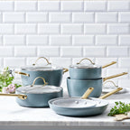GreenPan Padova Reserve Kochgeschirr-Set, 6 (10) Teile, Grau Blau CC008479-001