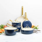 GreenPan Padova Reserve Kochgeschirr-Set, 6 (10) Teile, Oxford Blue CC008493-001