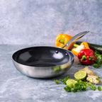 GreenPan Geneva Wokpfanne, 28 cm, Edelstahl CC004781-001