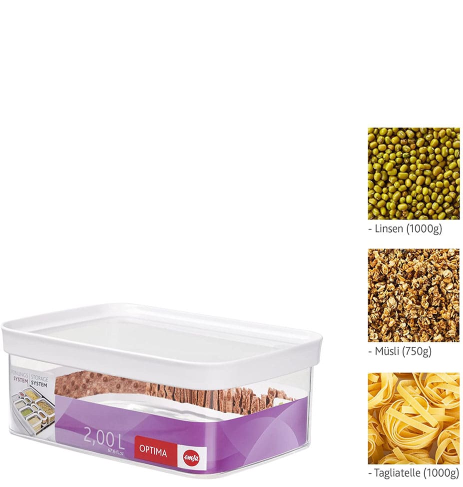 Emsa – Dry Food Container OPTIMA, rectangular, 2.0 L