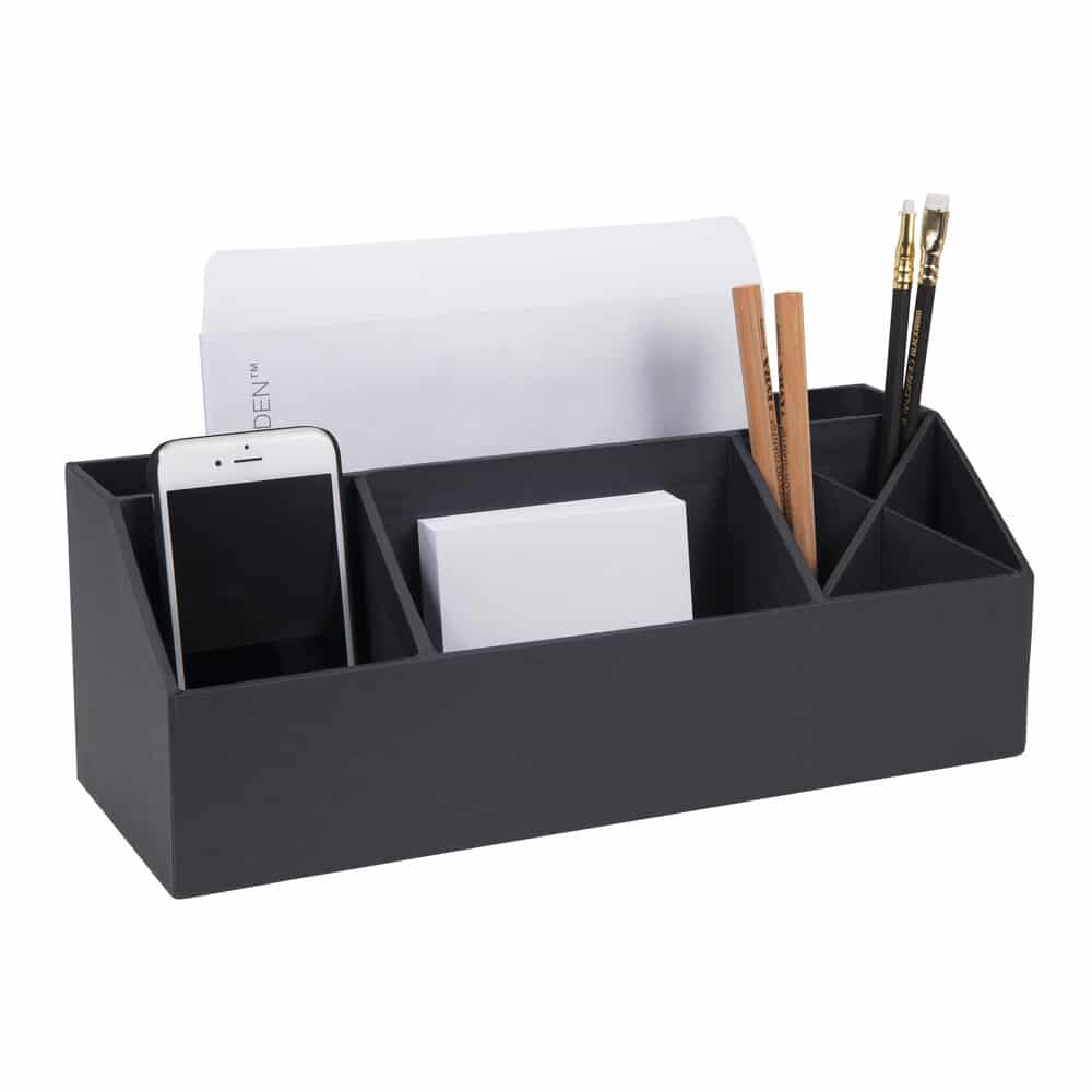 Bigso Box of Sweden – Elisa – desk organizer – dark grey – detail view 3