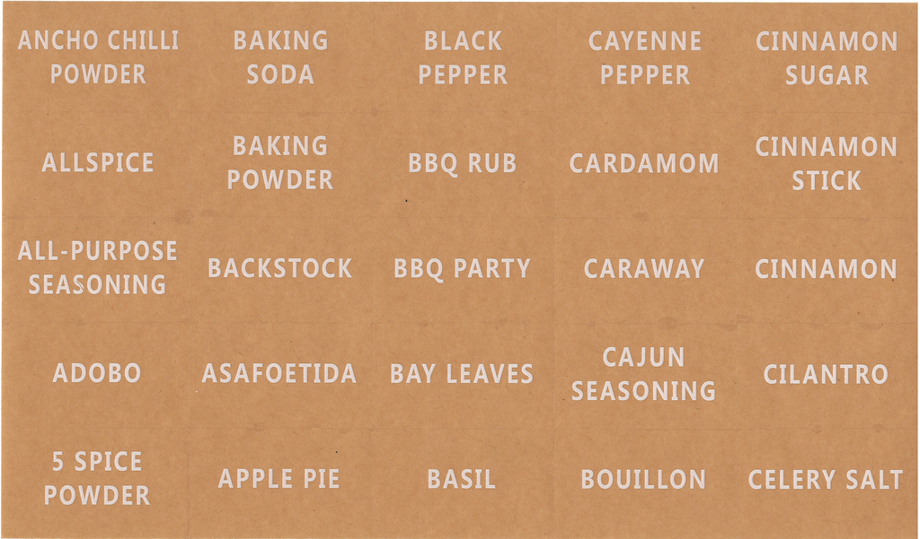 Tidies – 280 labels for spice jars – EN – detail view 2
