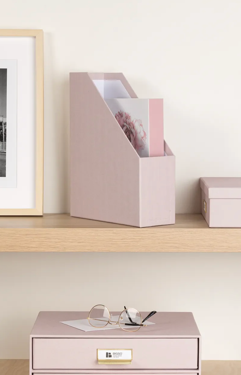 Bigso Box of Sweden – VIKTORIA – document organizer – rose – detail view 4
