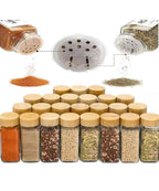 Tidies – Spice jars – Set 12/24 pcs glass spice jars – detail view 12